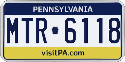 PA license plate MTR6118