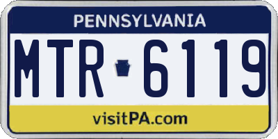 PA license plate MTR6119