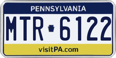 PA license plate MTR6122
