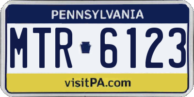 PA license plate MTR6123