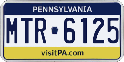 PA license plate MTR6125