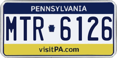 PA license plate MTR6126
