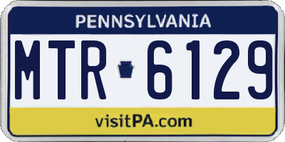 PA license plate MTR6129