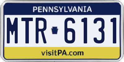 PA license plate MTR6131