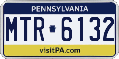 PA license plate MTR6132