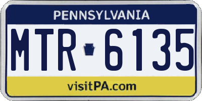 PA license plate MTR6135