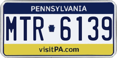 PA license plate MTR6139