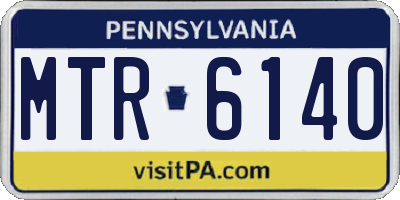 PA license plate MTR6140