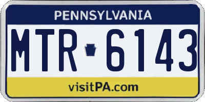 PA license plate MTR6143