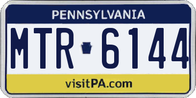 PA license plate MTR6144
