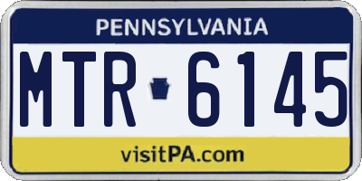 PA license plate MTR6145