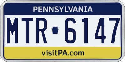 PA license plate MTR6147