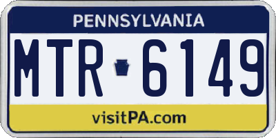 PA license plate MTR6149