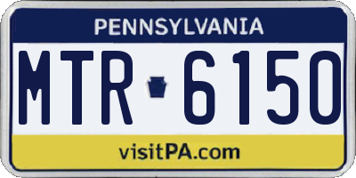 PA license plate MTR6150