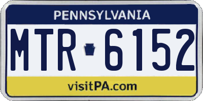 PA license plate MTR6152