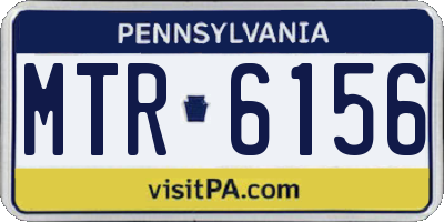 PA license plate MTR6156