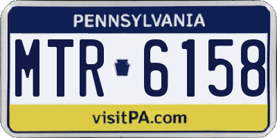 PA license plate MTR6158