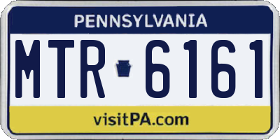PA license plate MTR6161