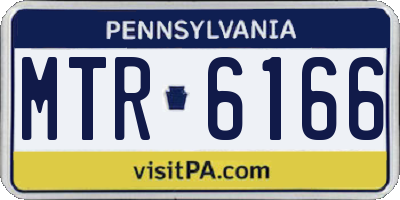 PA license plate MTR6166