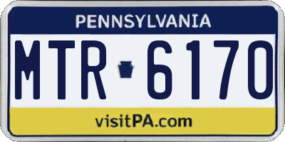 PA license plate MTR6170