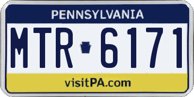 PA license plate MTR6171