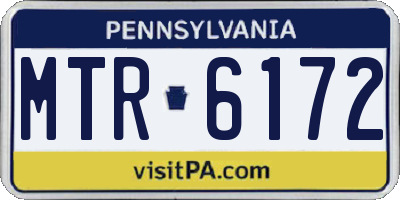 PA license plate MTR6172
