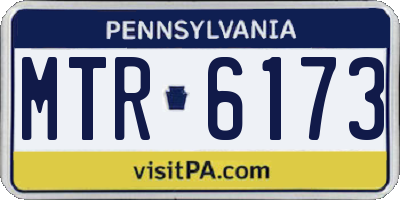 PA license plate MTR6173