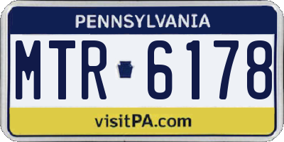 PA license plate MTR6178
