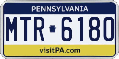 PA license plate MTR6180