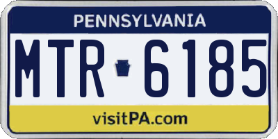 PA license plate MTR6185