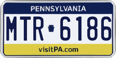 PA license plate MTR6186