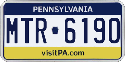 PA license plate MTR6190