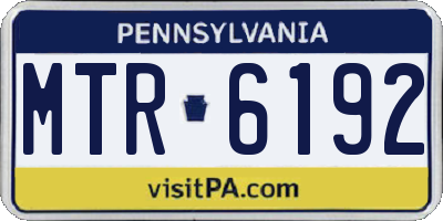 PA license plate MTR6192