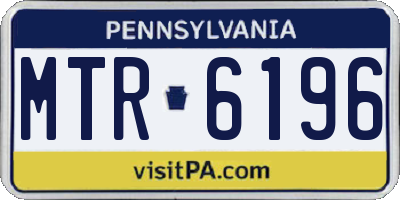 PA license plate MTR6196