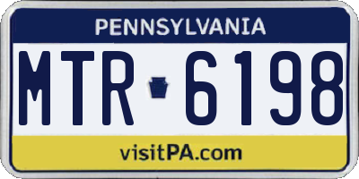 PA license plate MTR6198