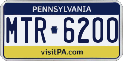 PA license plate MTR6200