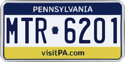 PA license plate MTR6201
