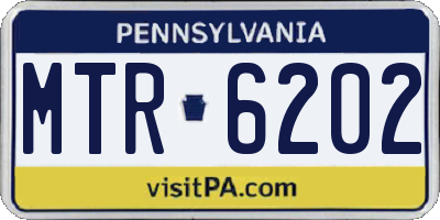 PA license plate MTR6202