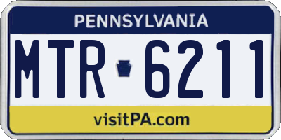 PA license plate MTR6211