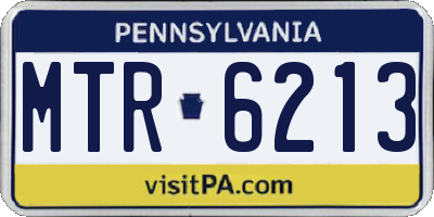 PA license plate MTR6213