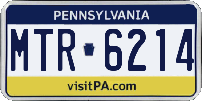 PA license plate MTR6214