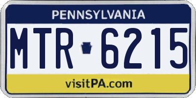 PA license plate MTR6215