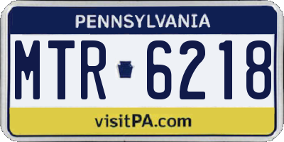PA license plate MTR6218