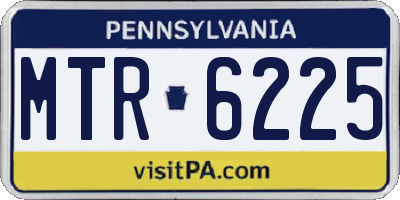 PA license plate MTR6225
