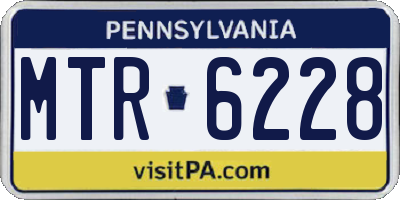 PA license plate MTR6228