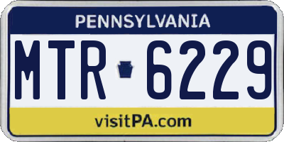 PA license plate MTR6229