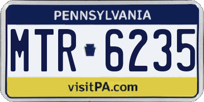 PA license plate MTR6235