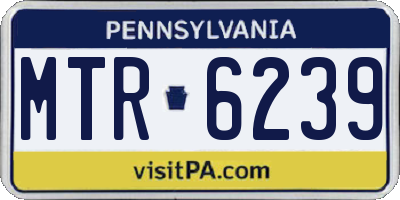 PA license plate MTR6239