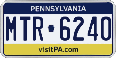 PA license plate MTR6240