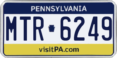 PA license plate MTR6249